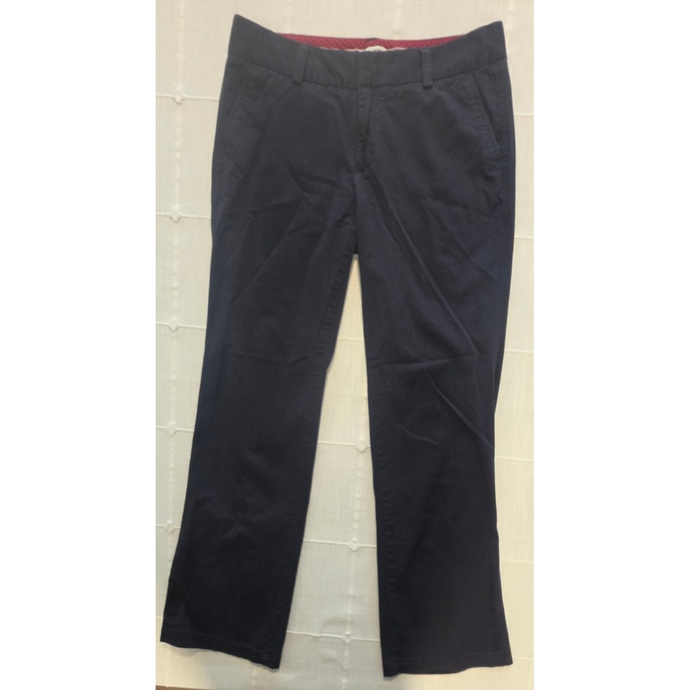 Dockers Favorite Fit Iconic Khaki Navy Blue Straight Leg Pants 8 MED 251020020